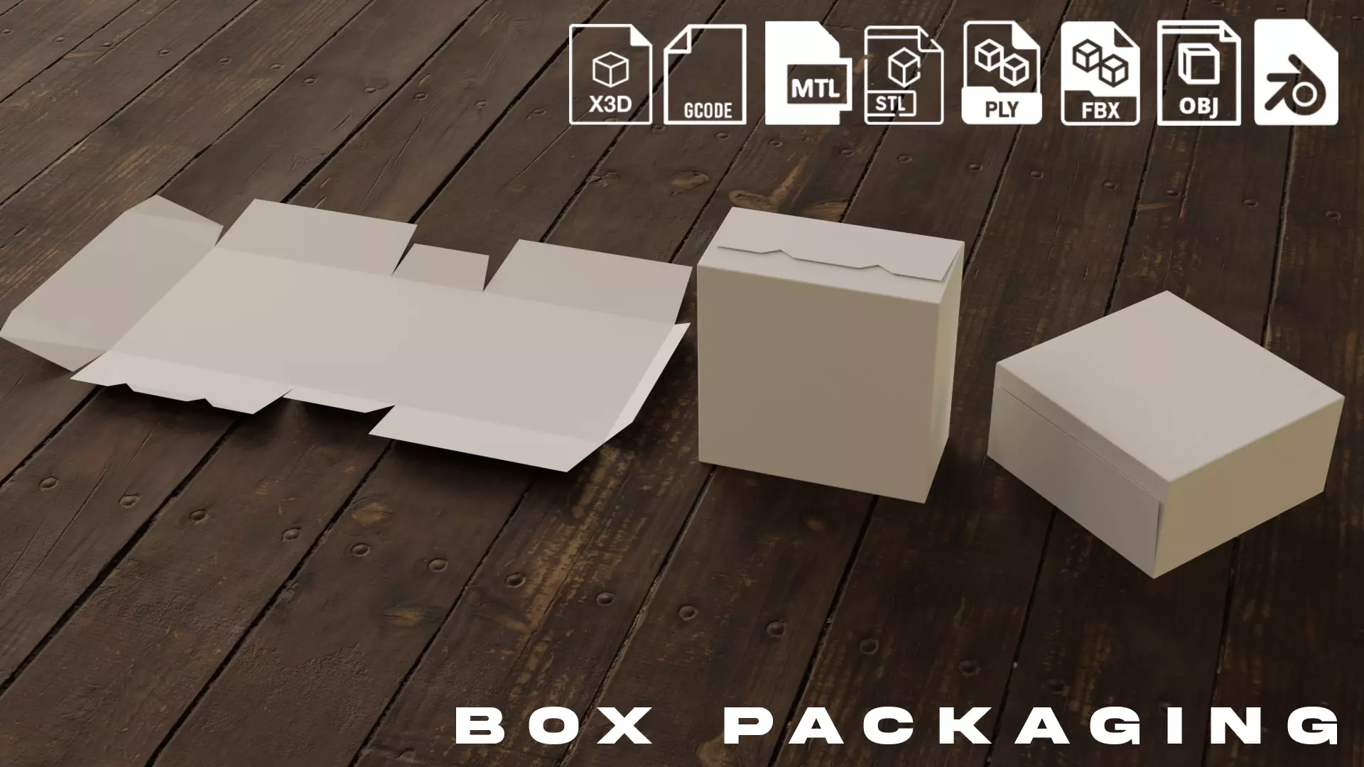 Box Packaging Low-poly 3D model