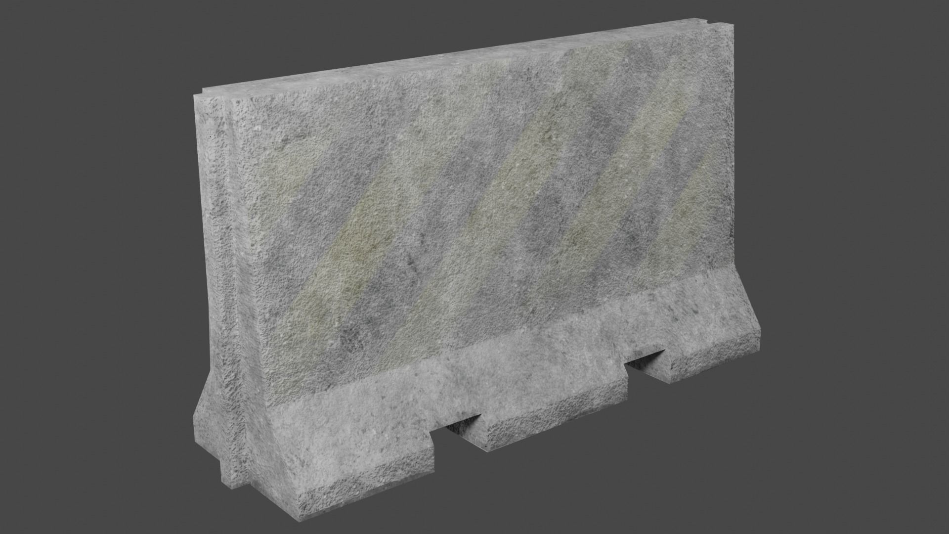 Concrete Barricade Pack Low-poly 3D model_5