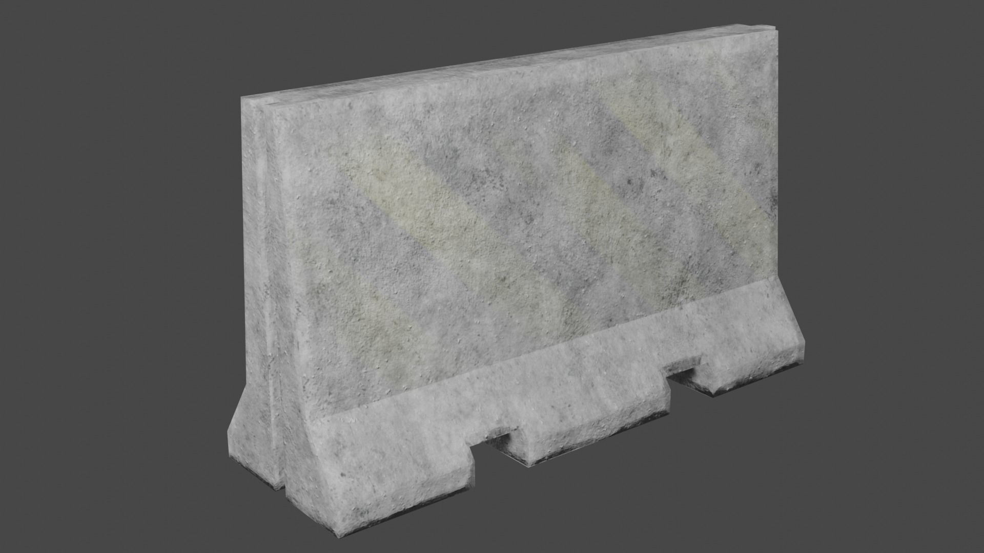 Concrete Barricade Pack Low-poly 3D model_20