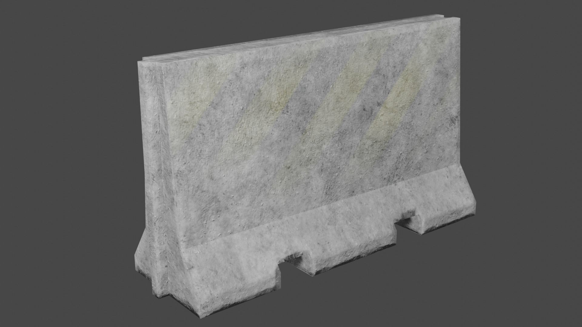 Concrete Barricade Pack Low-poly 3D model_21