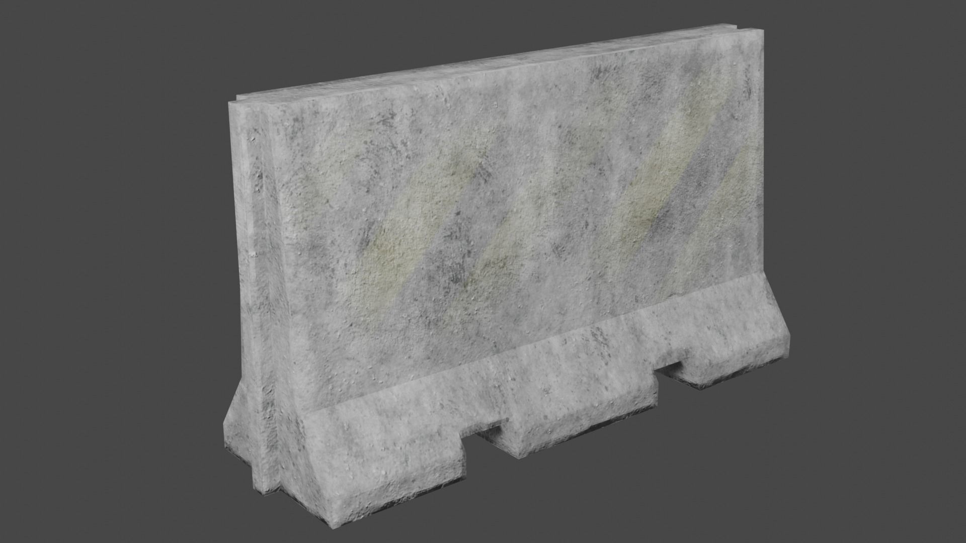 Concrete Barricade Pack Low-poly 3D model_23