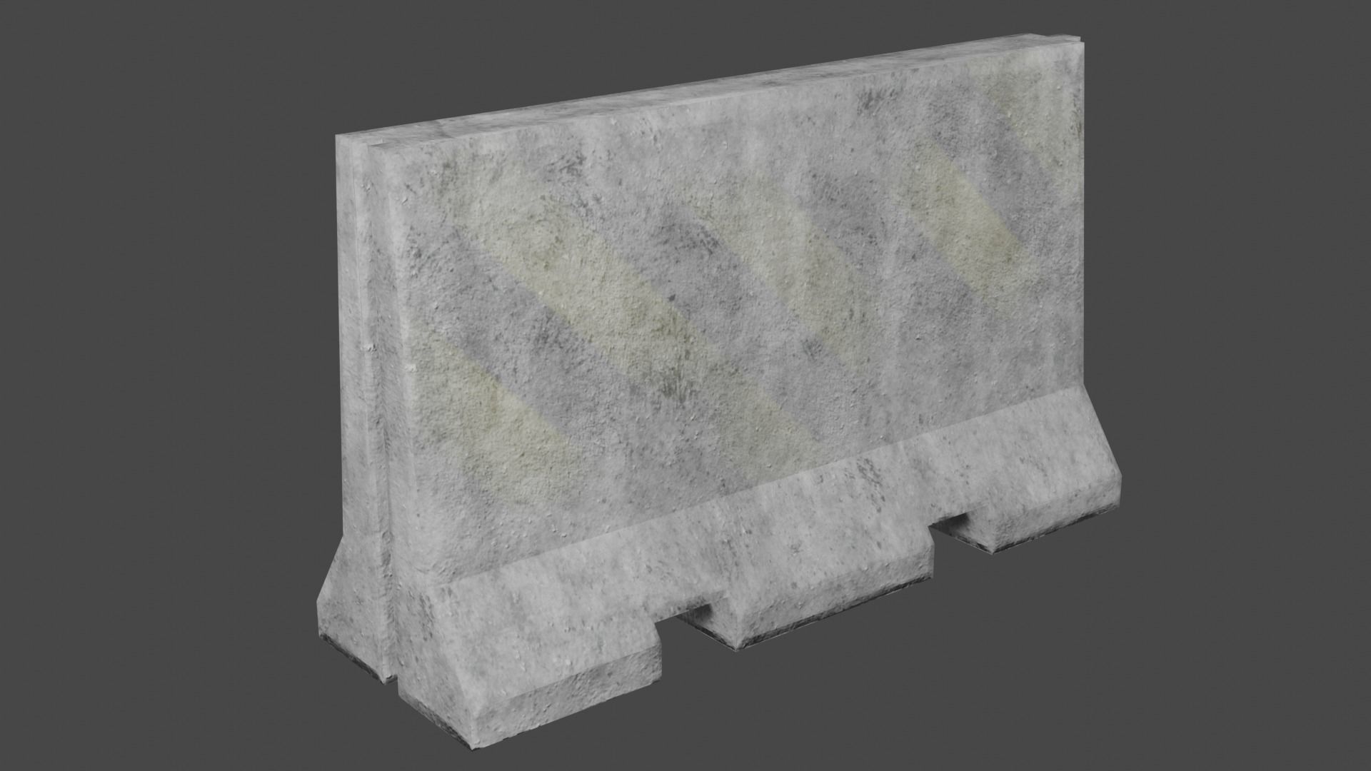 Concrete Barricade Pack Low-poly 3D model_22