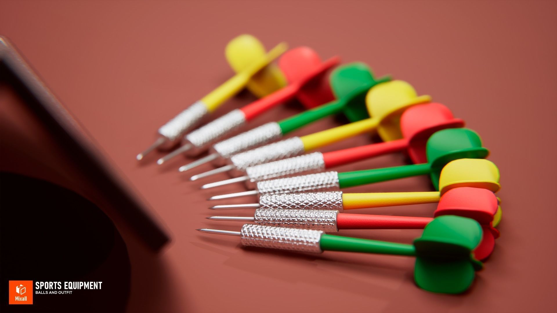 Sports equipment - balls and outfit Low-poly 3D model_2