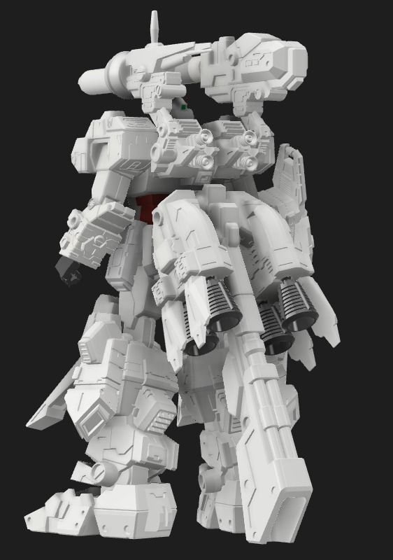 30cm scale  full armor gundam rx 78 split into multiple parts 3D print model_1