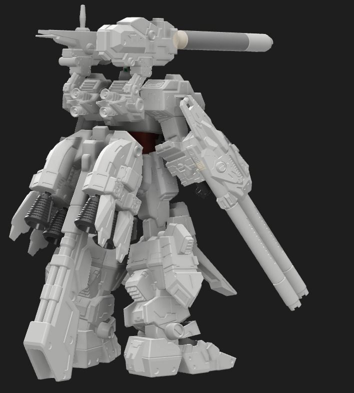 30cm scale  full armor gundam rx 78 split into multiple parts 3D print model_2