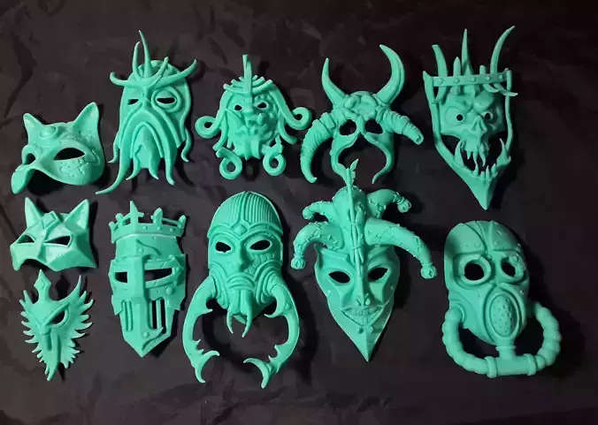 Fantasy masks 2 collection 3d print 
