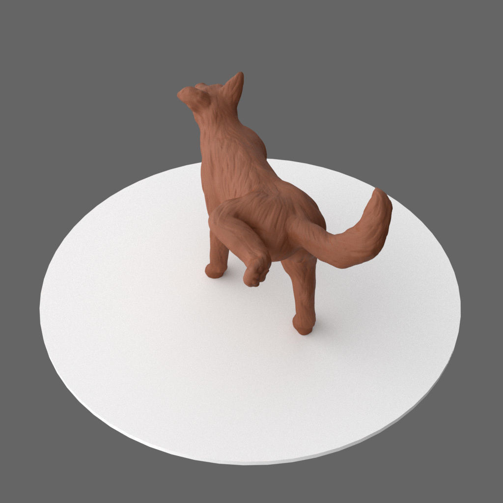 Peeing dog border collie chien qui fait pipi 3D print model_8
