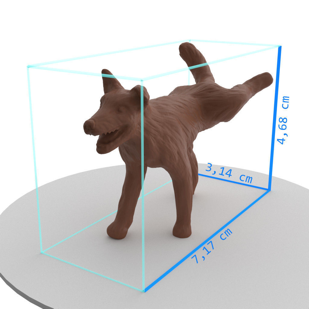 Peeing dog border collie chien qui fait pipi 3D print model_2
