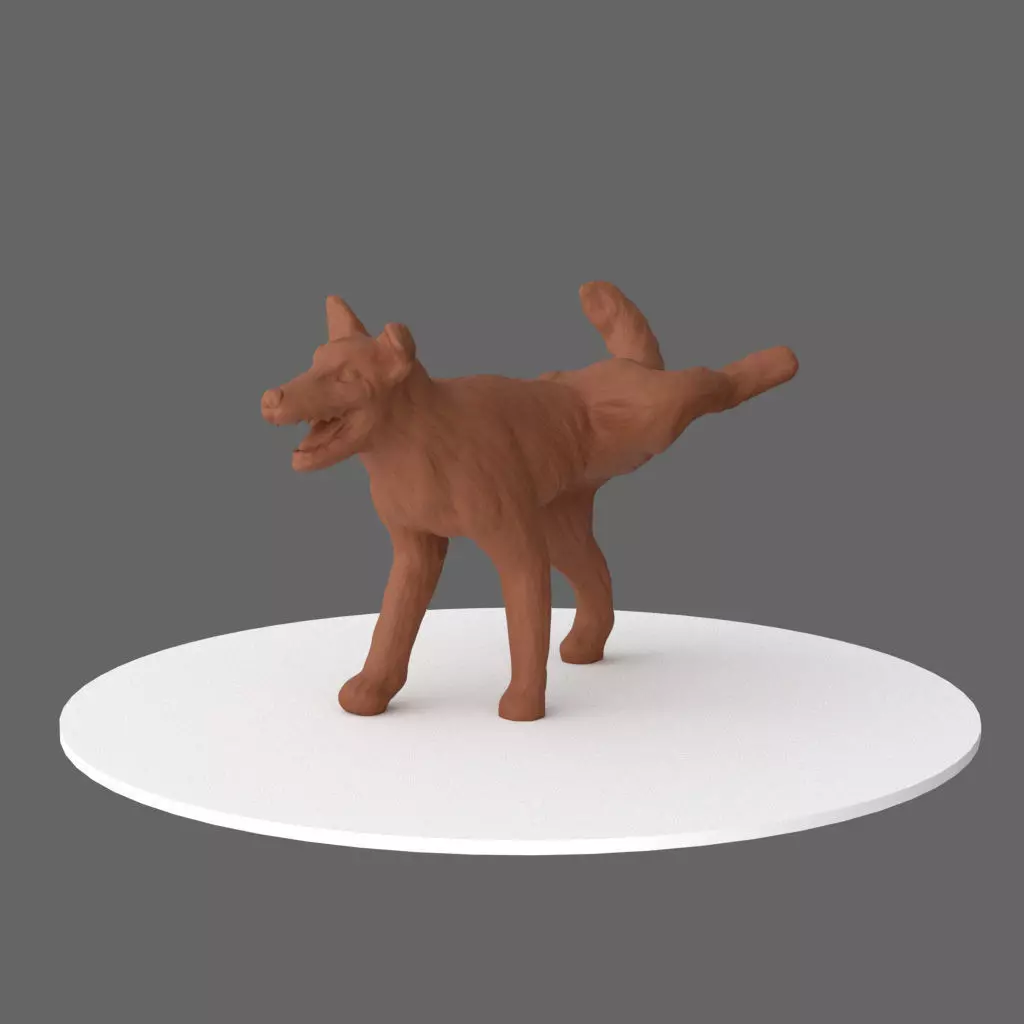 Peeing dog border collie chien qui fait pipi 3D print model_0