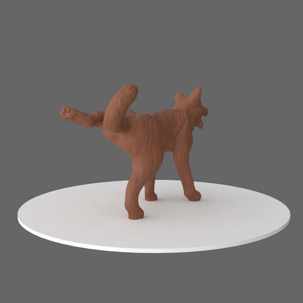 Peeing dog border collie chien qui fait pipi 3D print model_10