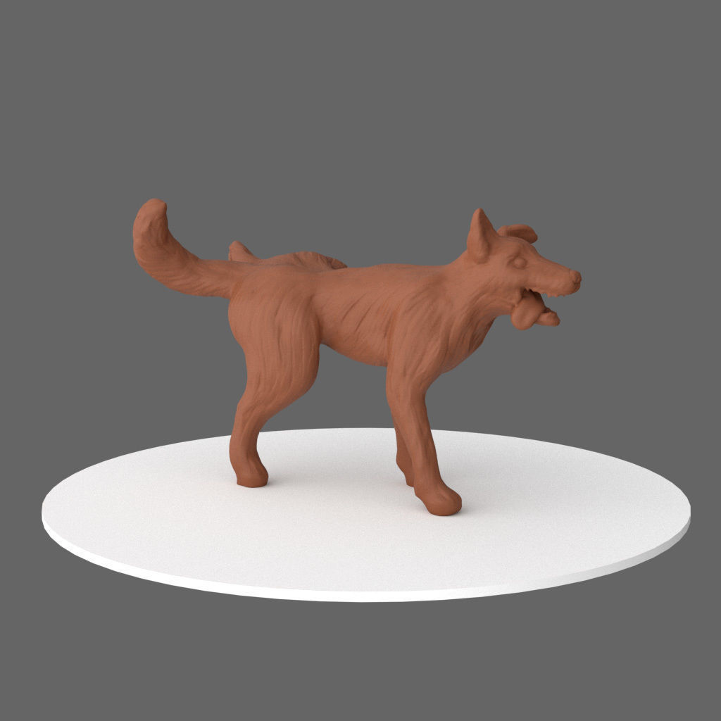 Peeing dog border collie chien qui fait pipi 3D print model_6
