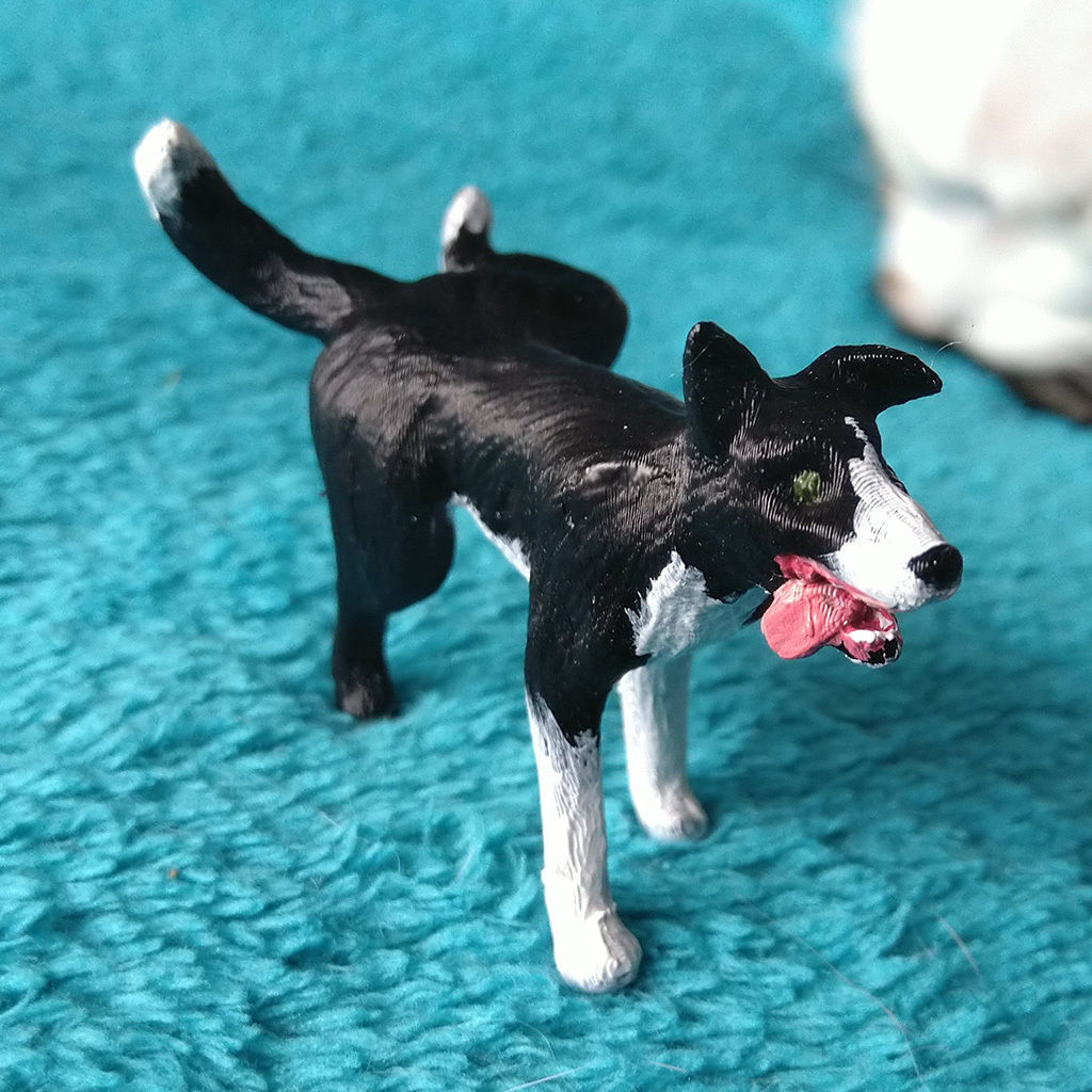 Peeing dog border collie chien qui fait pipi 3D print model_16
