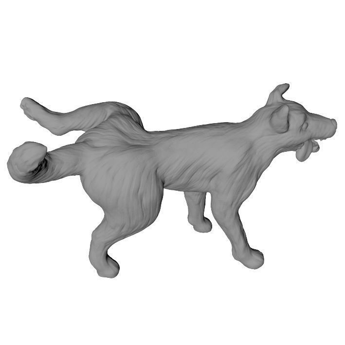 Peeing dog border collie chien qui fait pipi 3D print model_17