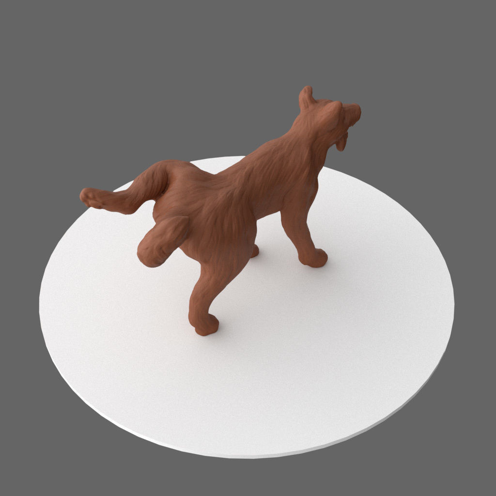 Peeing dog border collie chien qui fait pipi 3D print model_9