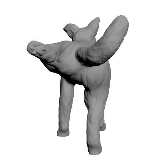 Peeing dog border collie chien qui fait pipi 3D print model_19