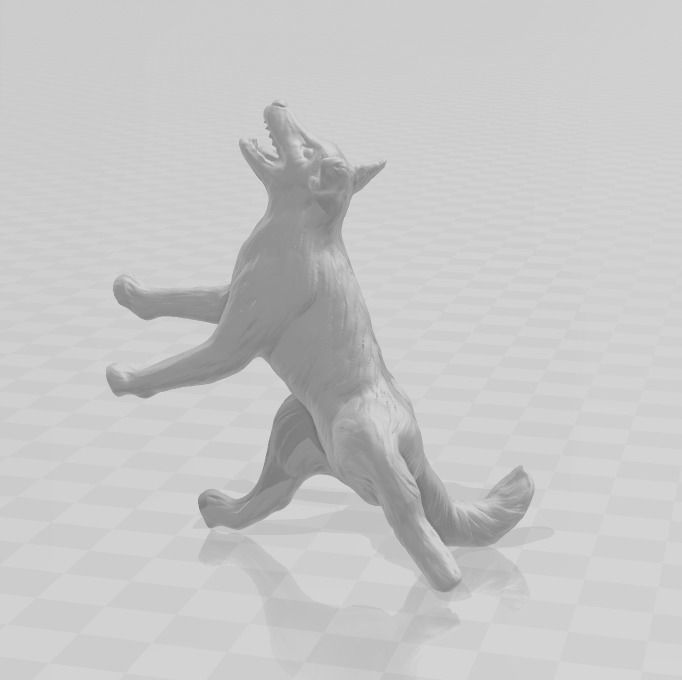 Peeing dog border collie chien qui fait pipi 3D print model_3
