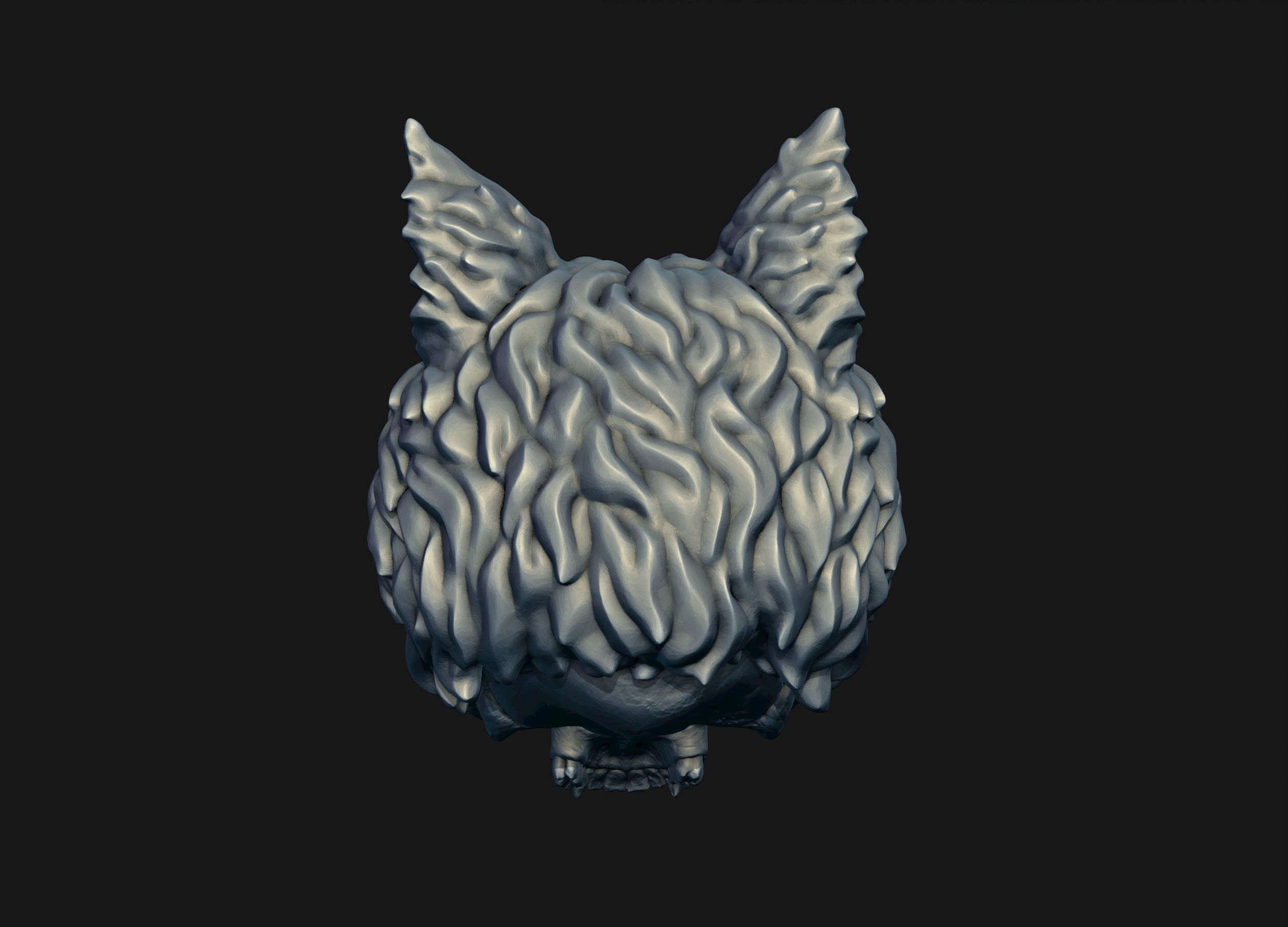 Skull Wolf Scalp 3D print model_6