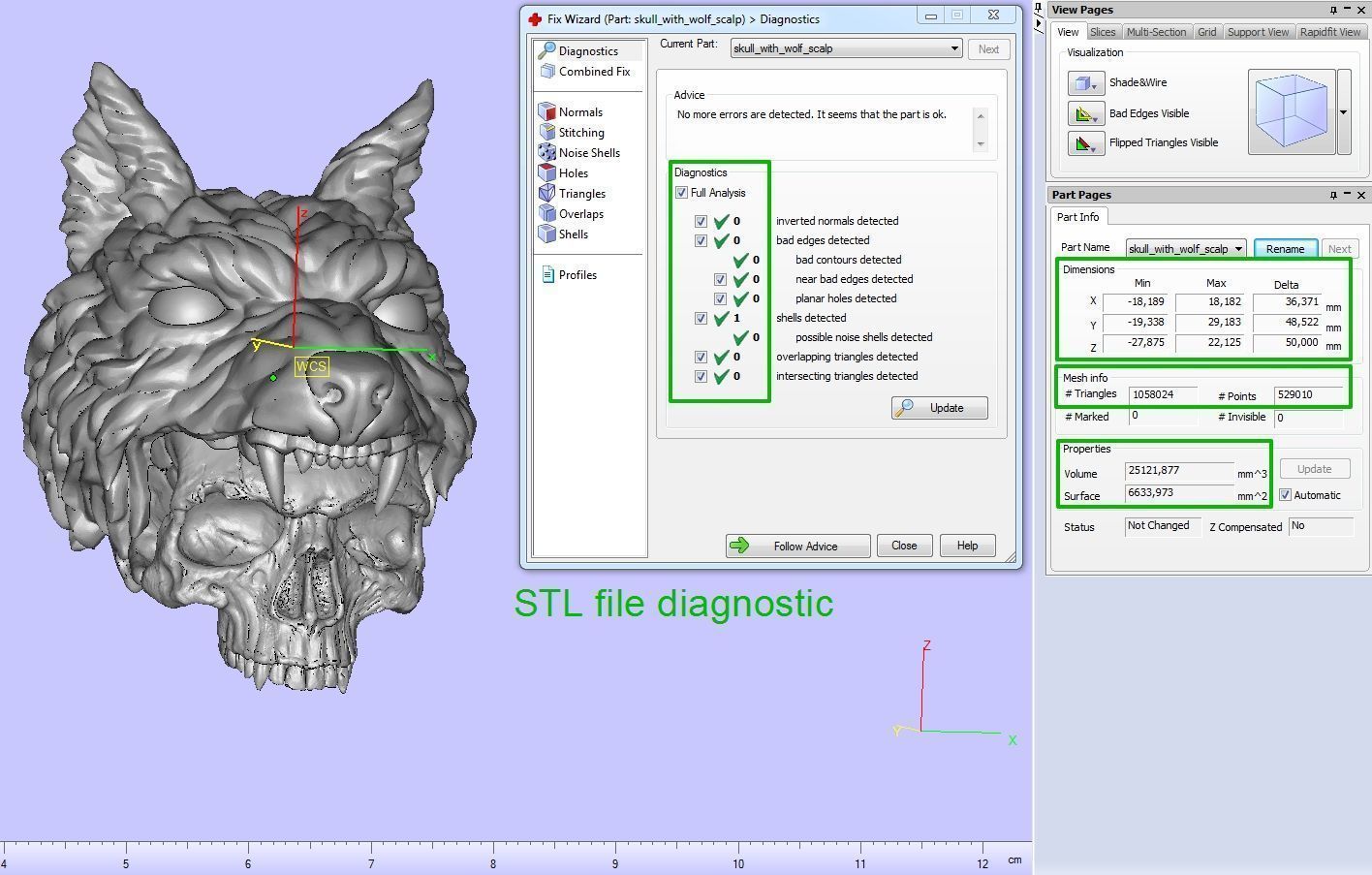 Skull Wolf Scalp 3D print model_23