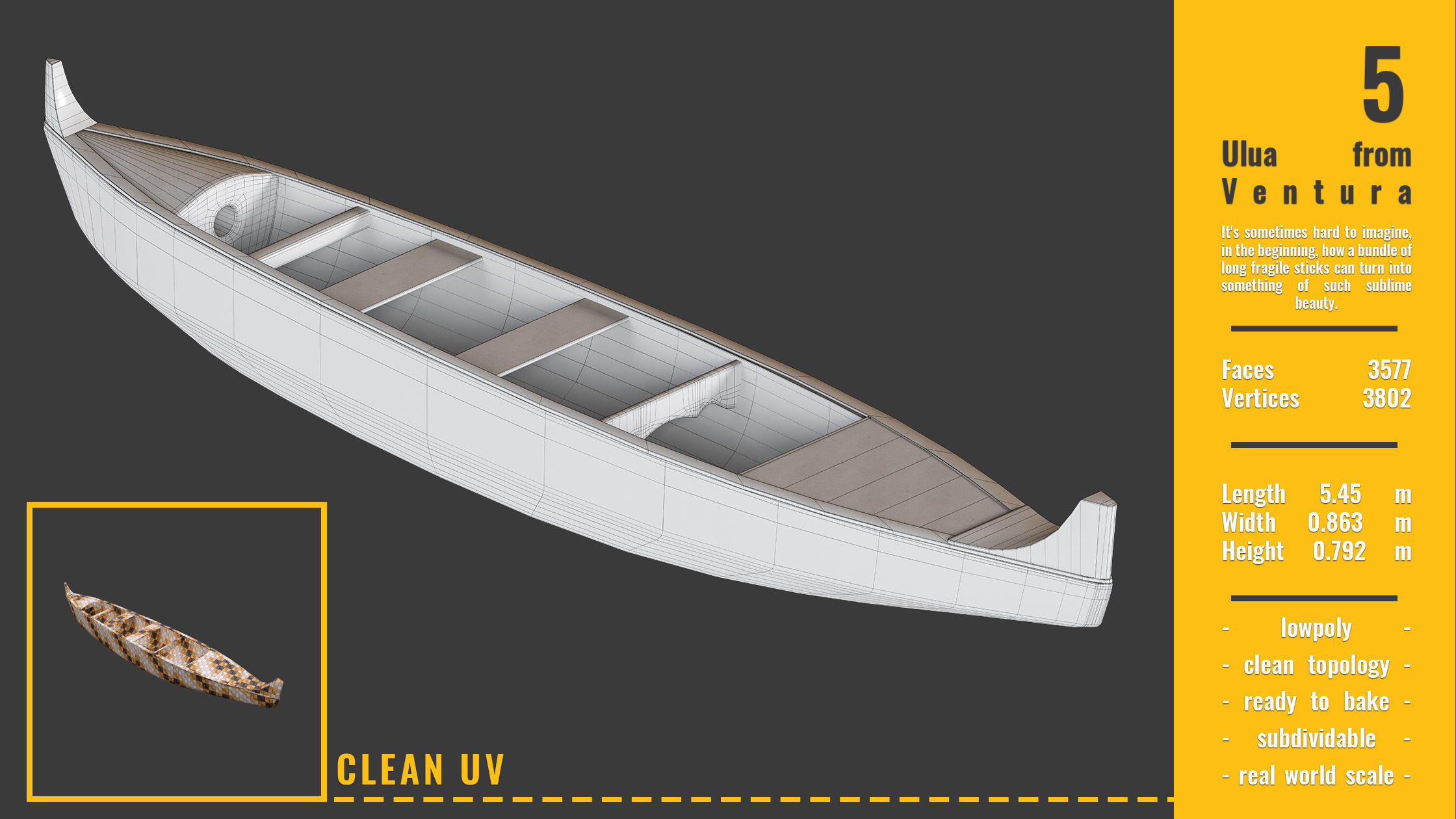 6 Boat and ships BASE MESH Low-poly 3D model_5