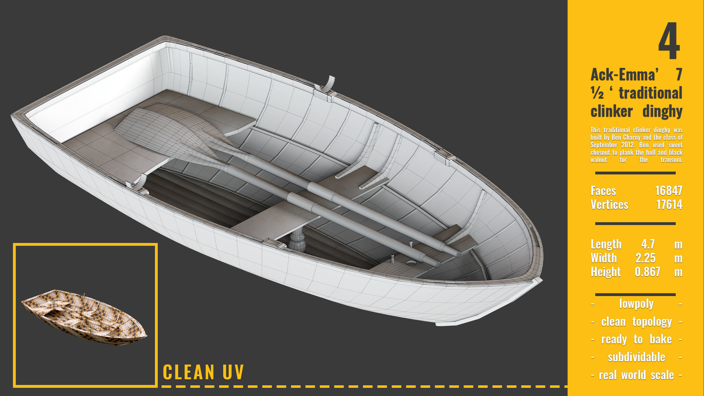 6 Boat and ships BASE MESH Low-poly 3D model_4