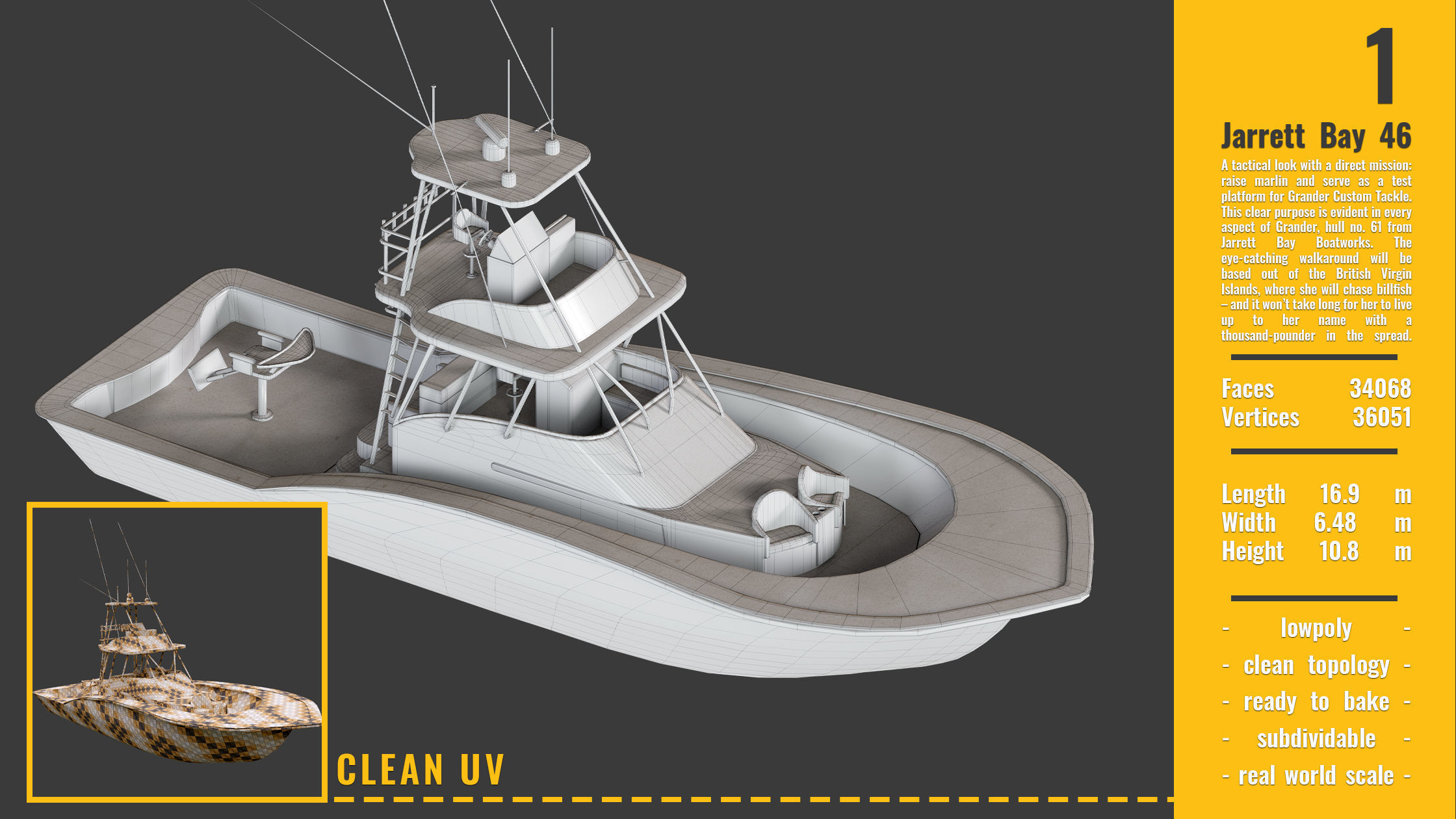6 Boat and ships BASE MESH Low-poly 3D model_1
