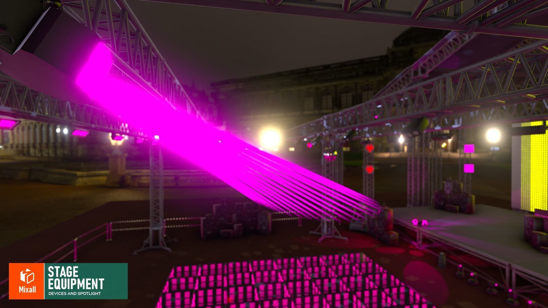 Stage equipment - devices and spotlight 3D model_16