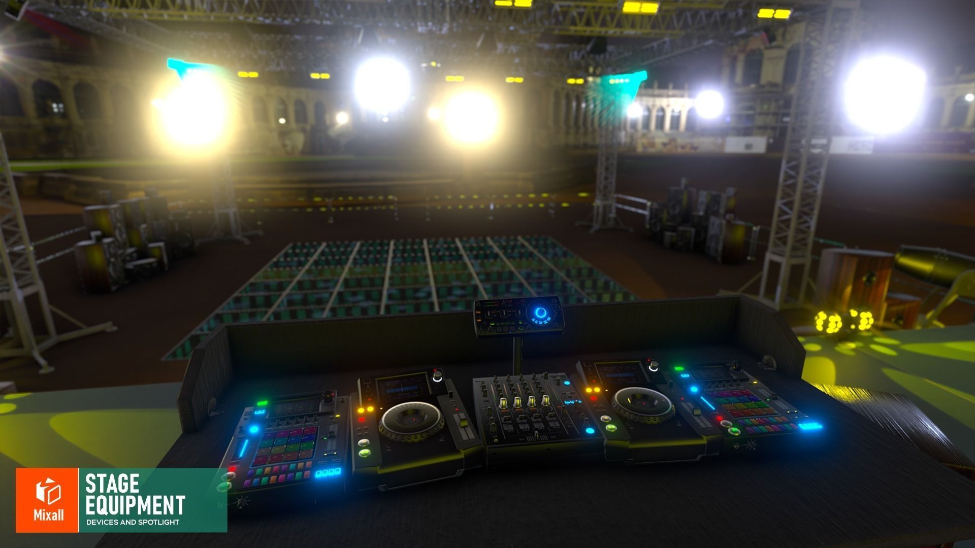 Stage equipment - devices and spotlight 3D model_12