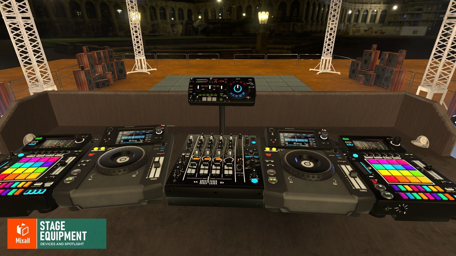 Stage equipment - devices and spotlight 3D model_3