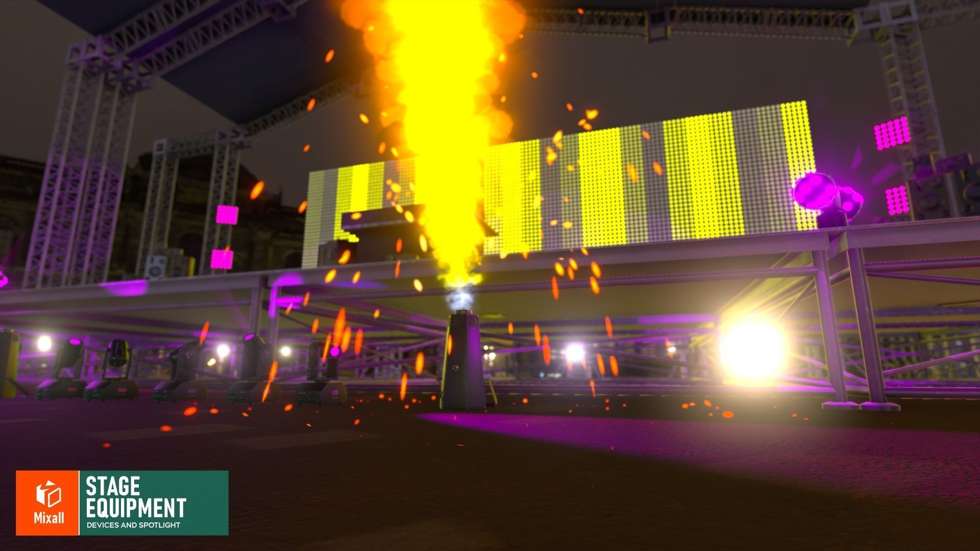 Stage equipment - devices and spotlight 3D model_14