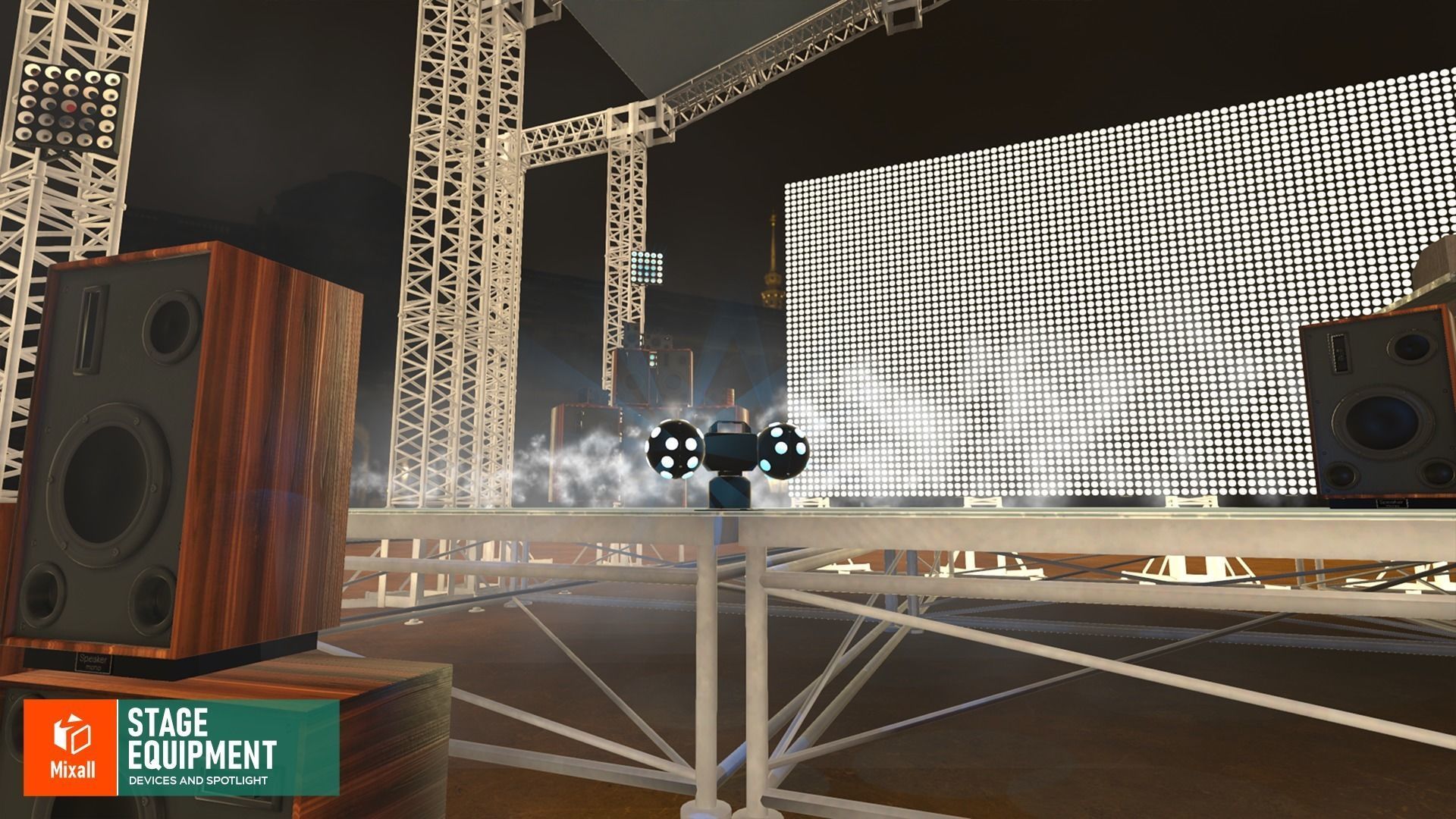 Stage equipment - devices and spotlight 3D model_7