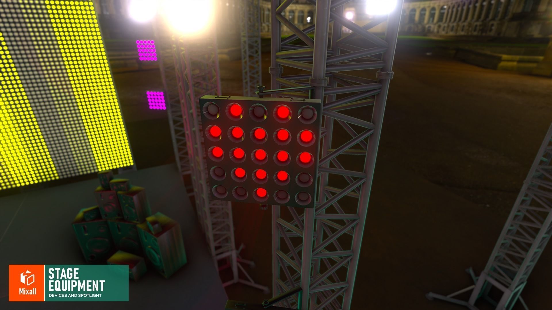 Stage equipment - devices and spotlight 3D model_13