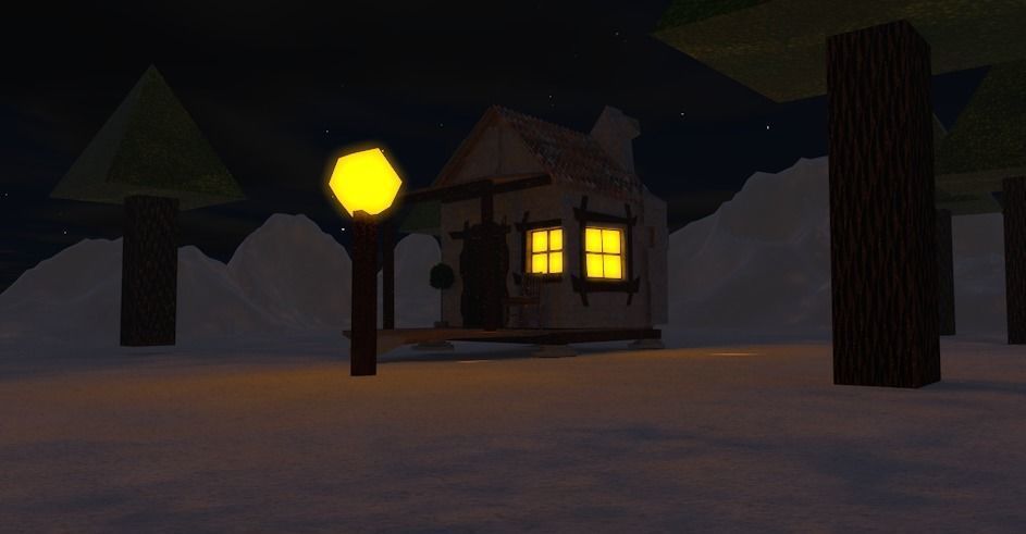 3D MOUNTAIN HOME MODELING AND ENVIRONMENT Low-poly 3D model_3