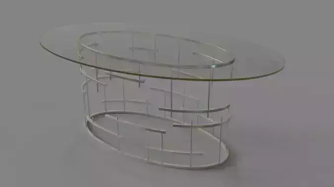 Oval Tiffany Dining Table Silver