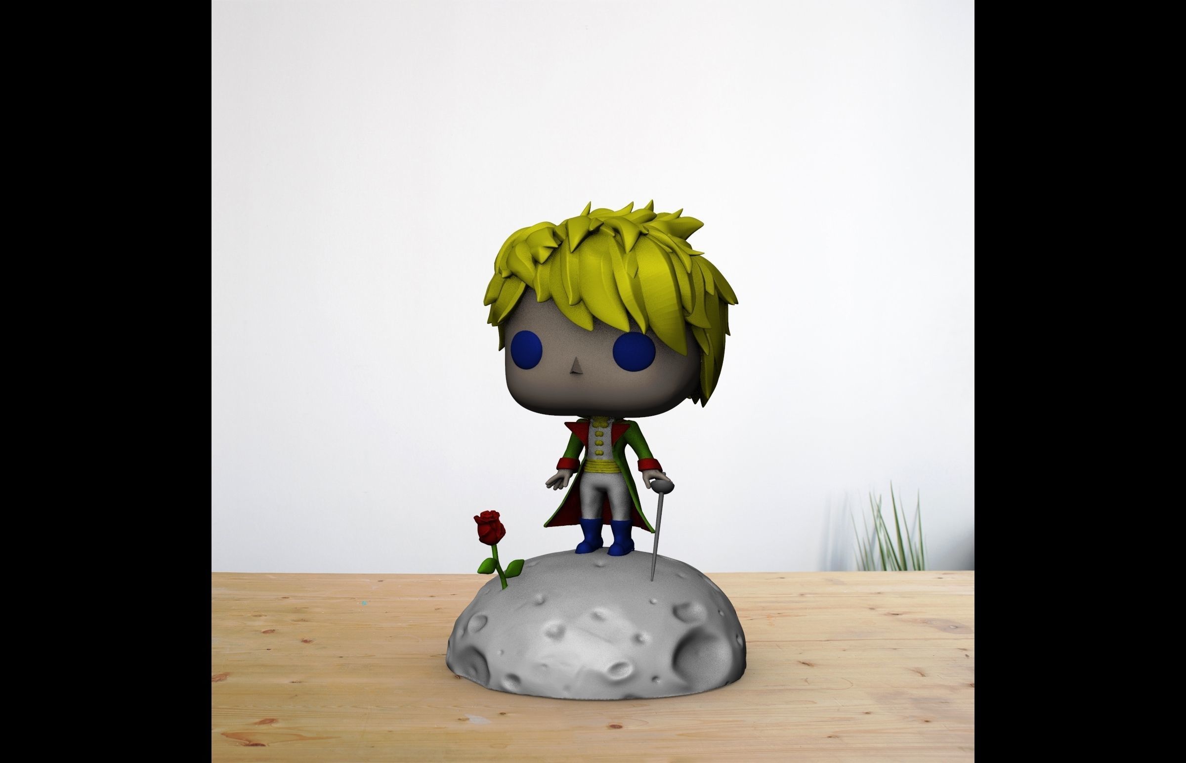 Le Petit Prince - Little Prince Moon Pop Funko 3D print model_3