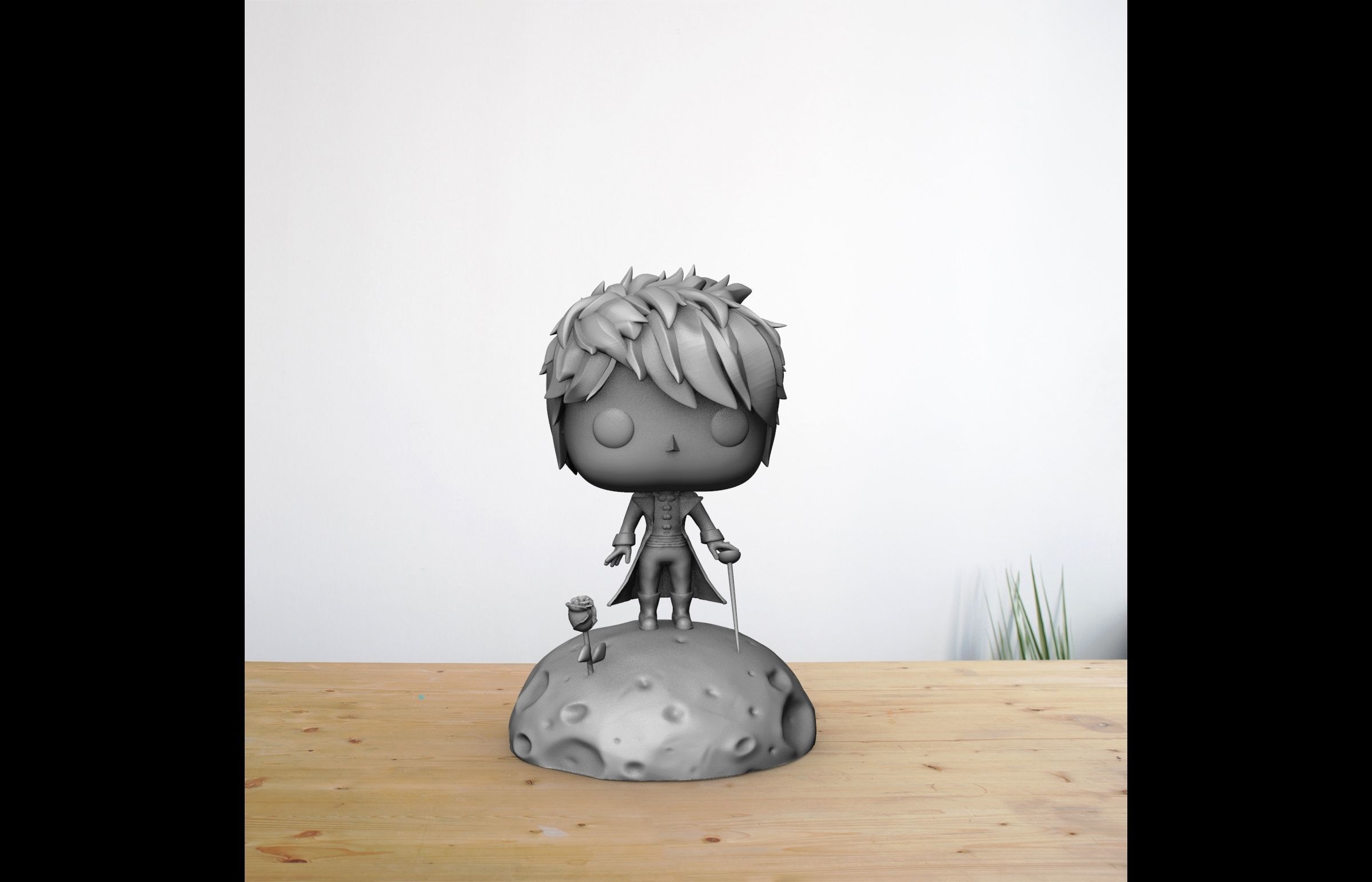 Le Petit Prince - Little Prince Moon Pop Funko 3D print model_2