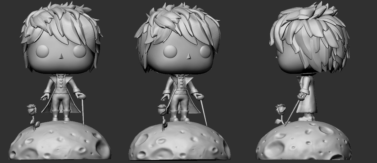 Le Petit Prince - Little Prince Moon Pop Funko 3D print model_7