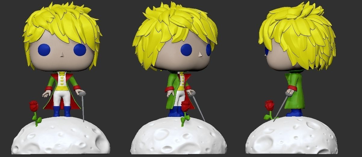 Le Petit Prince - Little Prince Moon Pop Funko 3D print model_5