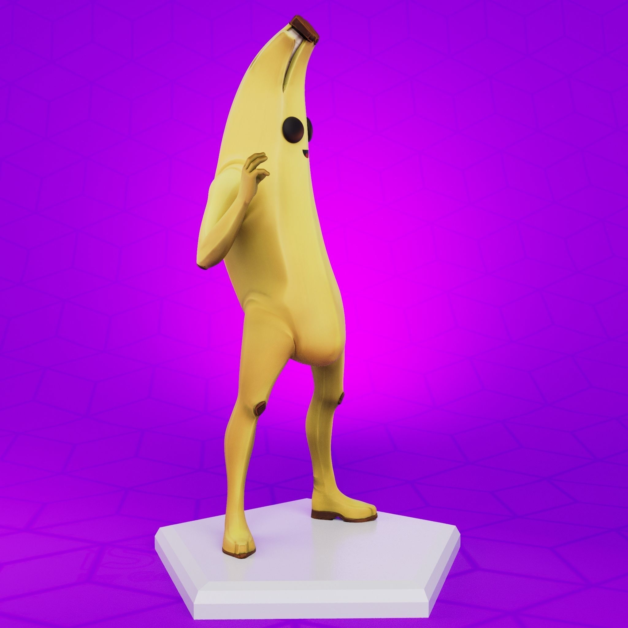 Fortnite Banana skin Peely 3D print model_3