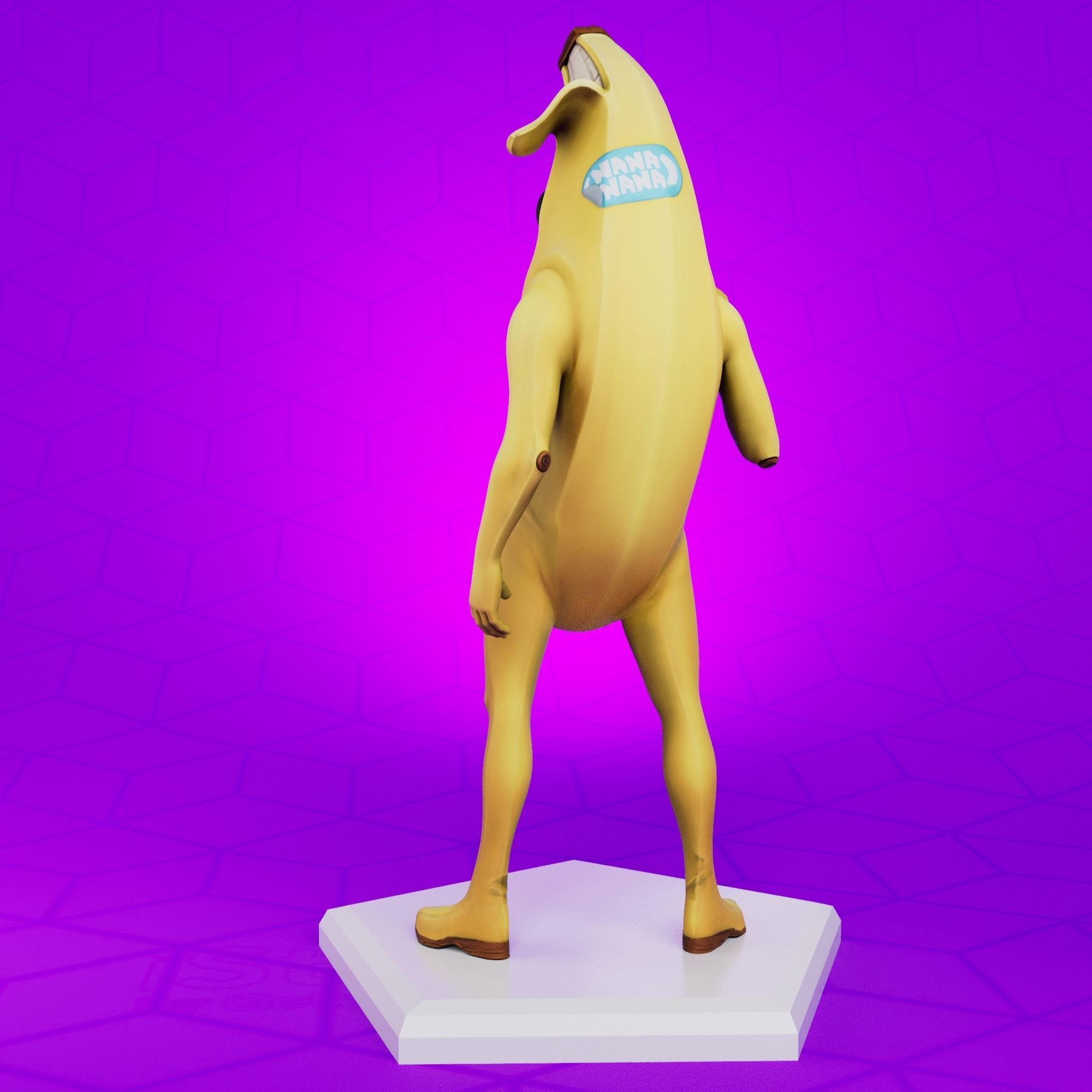 Fortnite Banana skin Peely 3D print model_2