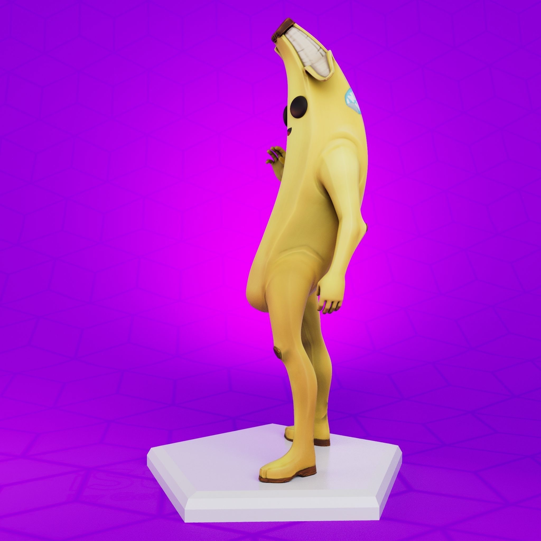 Fortnite Banana skin Peely 3D print model_1