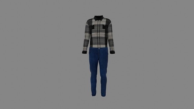 Man Clothes Low-poly 3D model