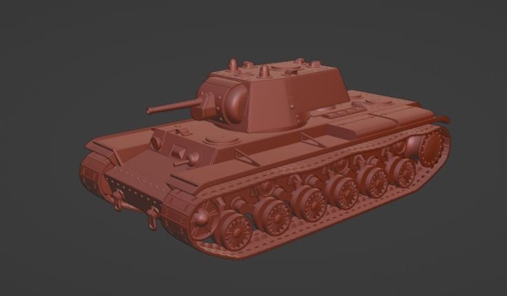 KV-1 Tank Model Kliment Voroshilov 3D print model_10