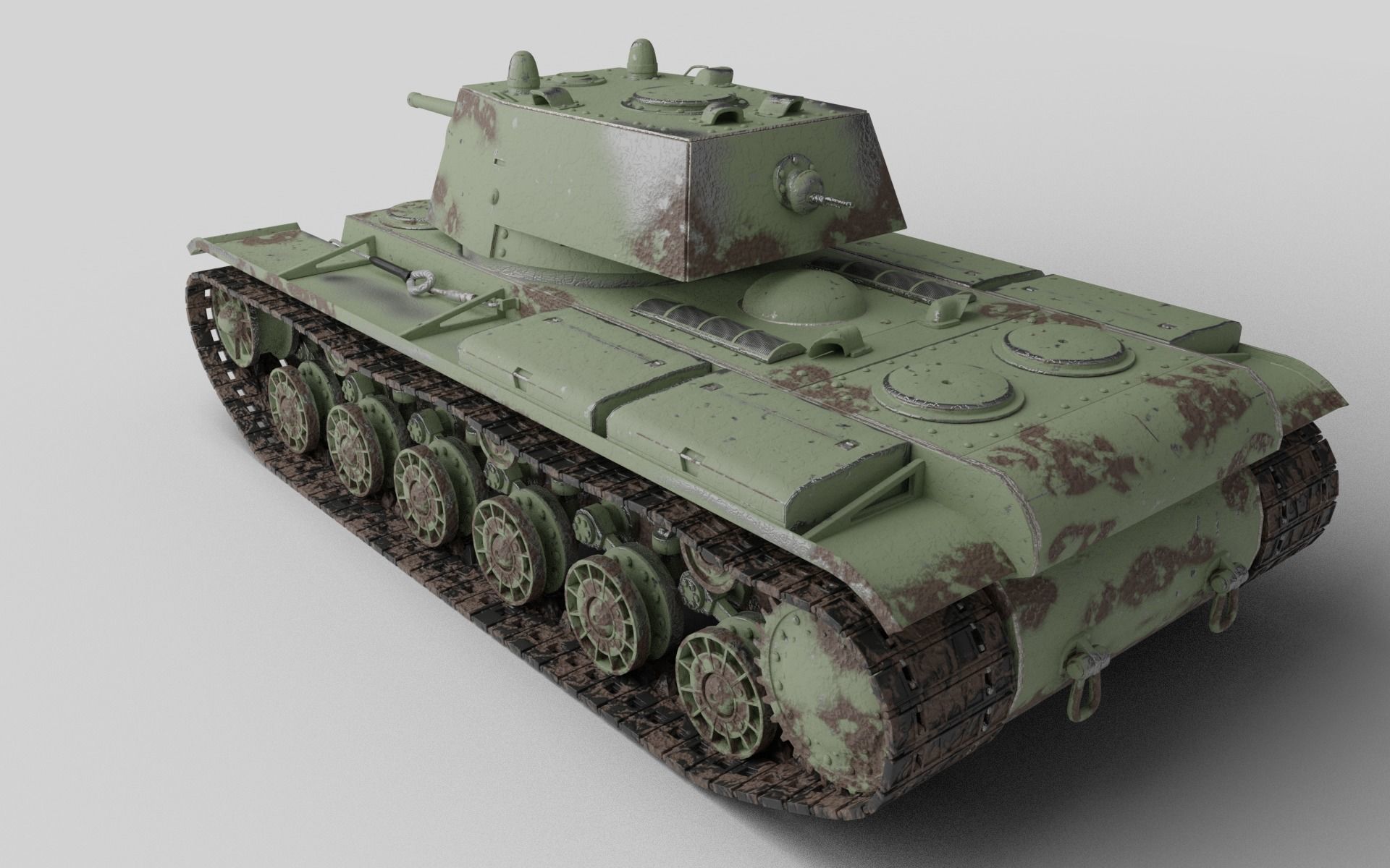 KV-1 Tank Model Kliment Voroshilov 3D print model_4