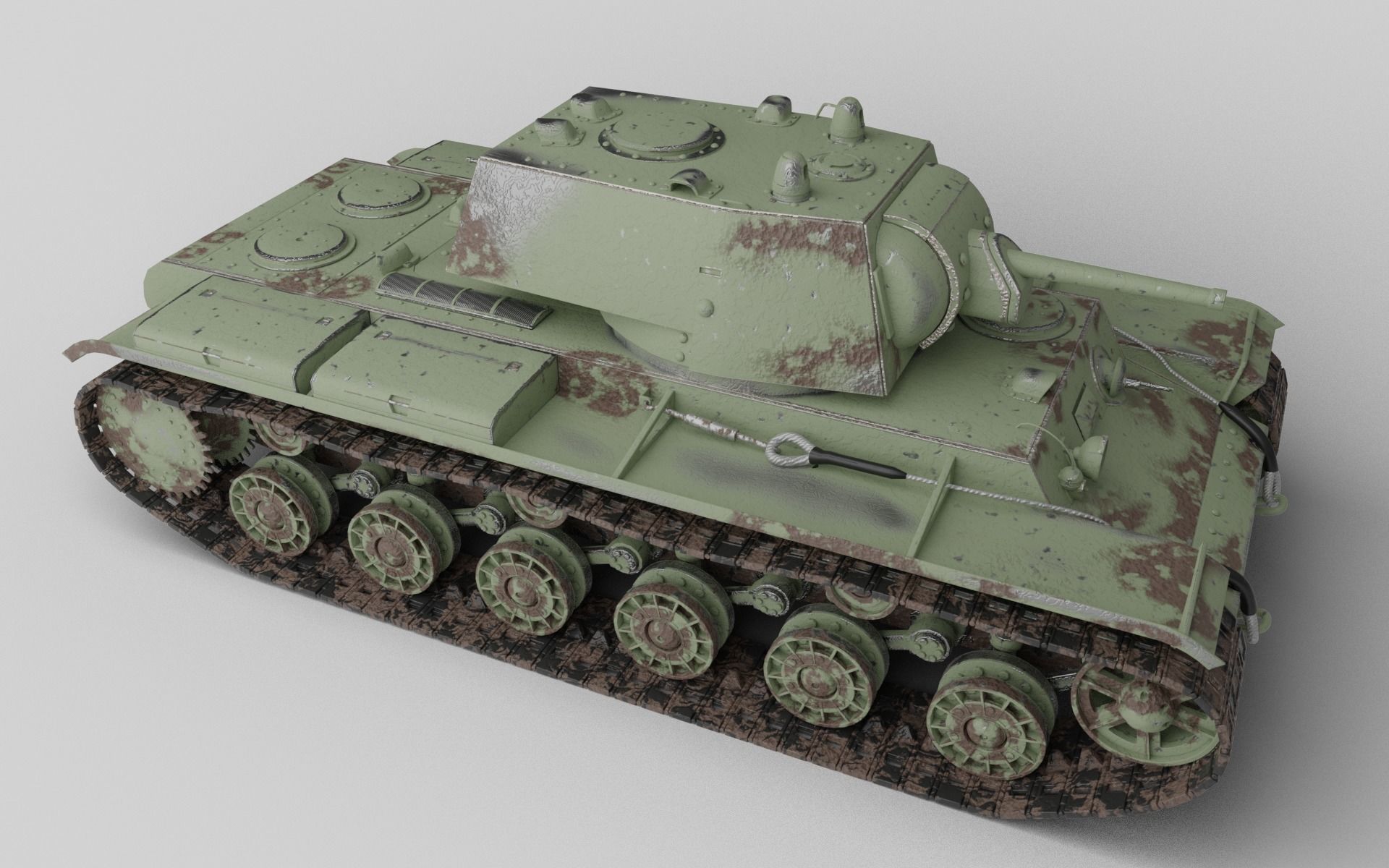 KV-1 Tank Model Kliment Voroshilov 3D print model_15