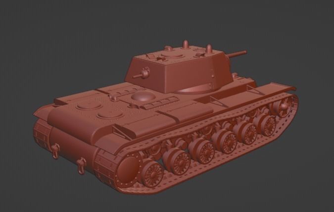 KV-1 Tank Model Kliment Voroshilov 3D print model_6