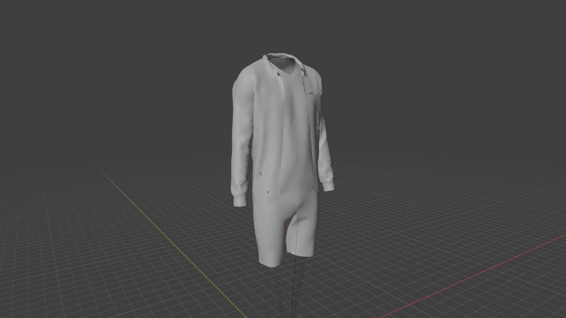 Man Clothes Low-poly 3D model_7