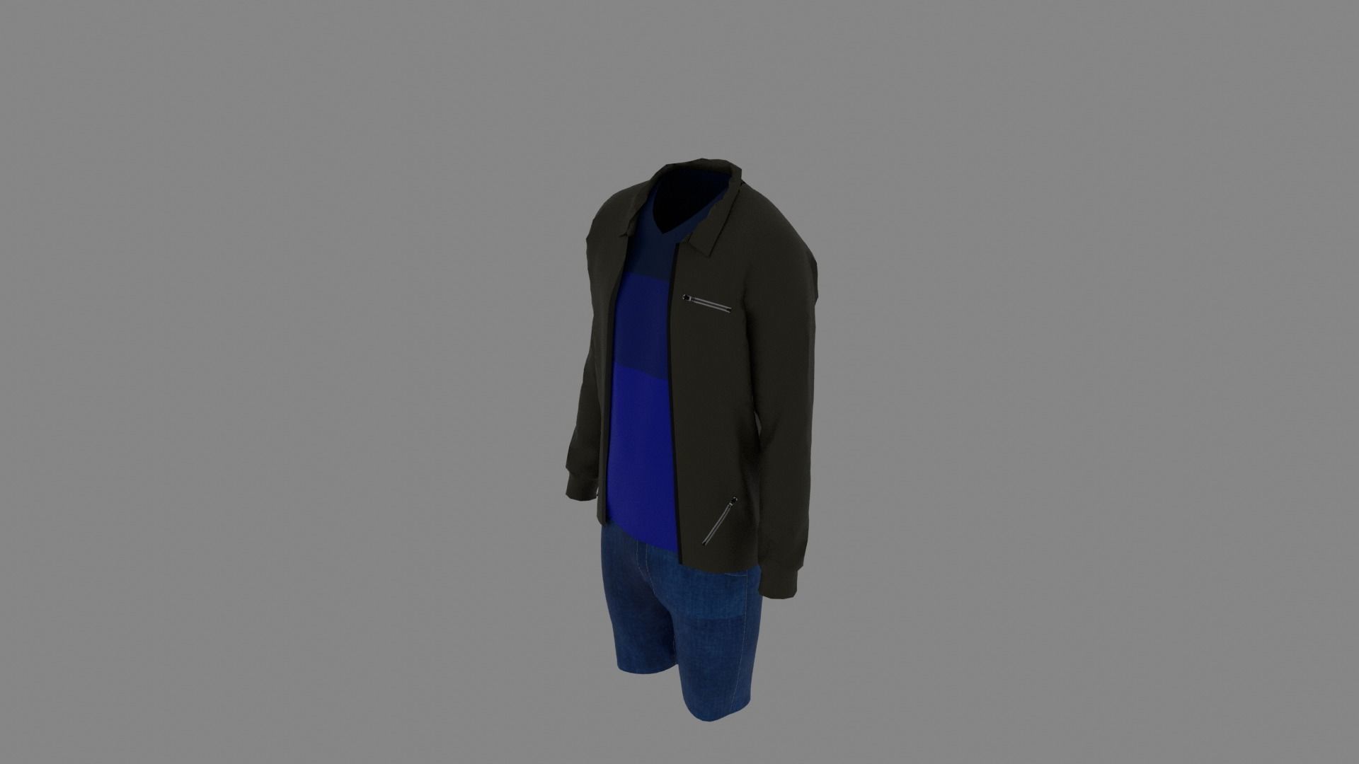 Man Clothes Low-poly 3D model_4