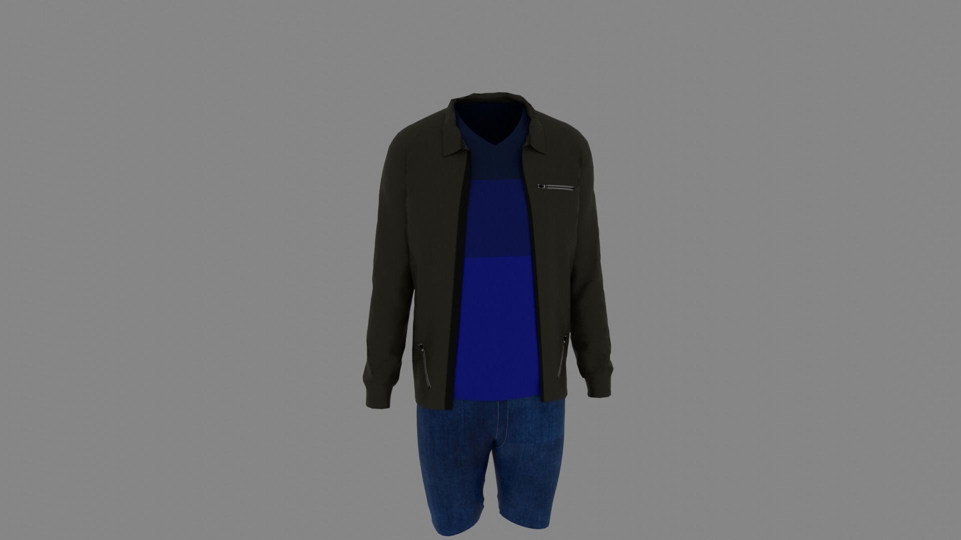 Man Clothes Low-poly 3D model_6