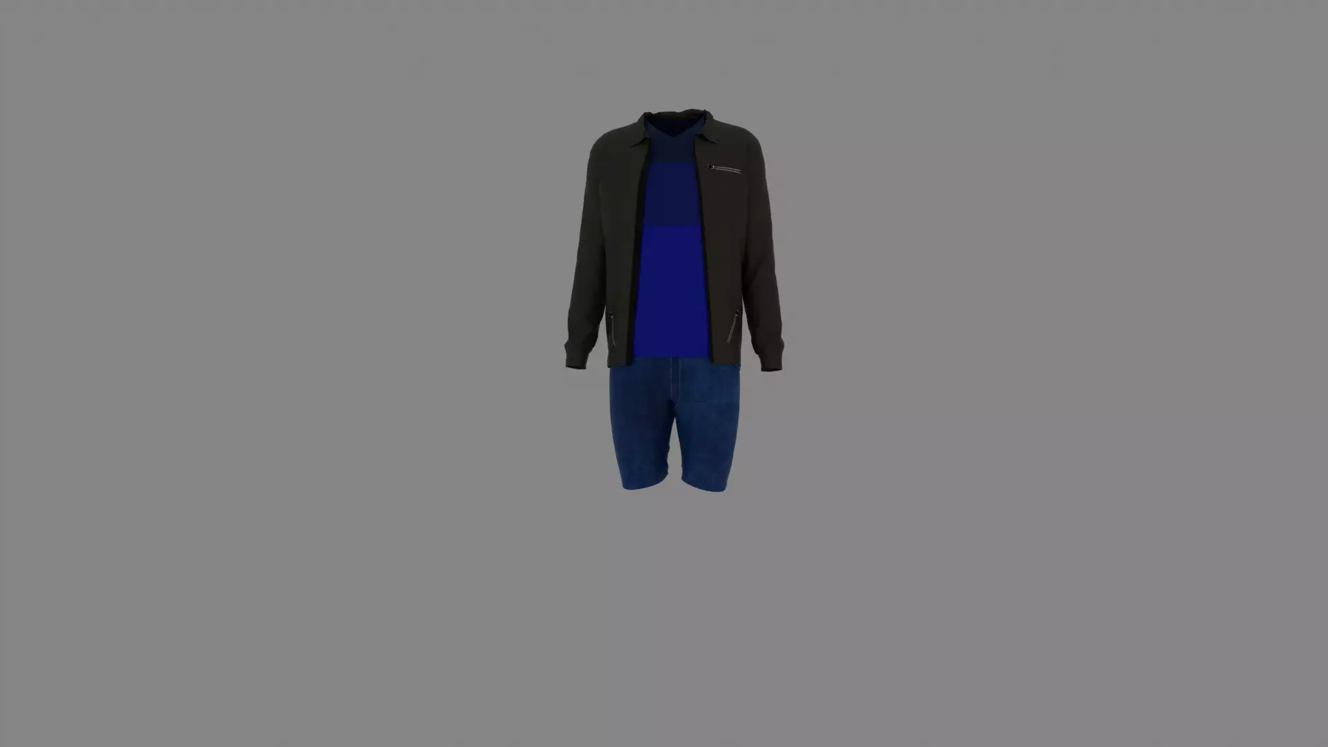 Man Clothes Low-poly 3D model_0