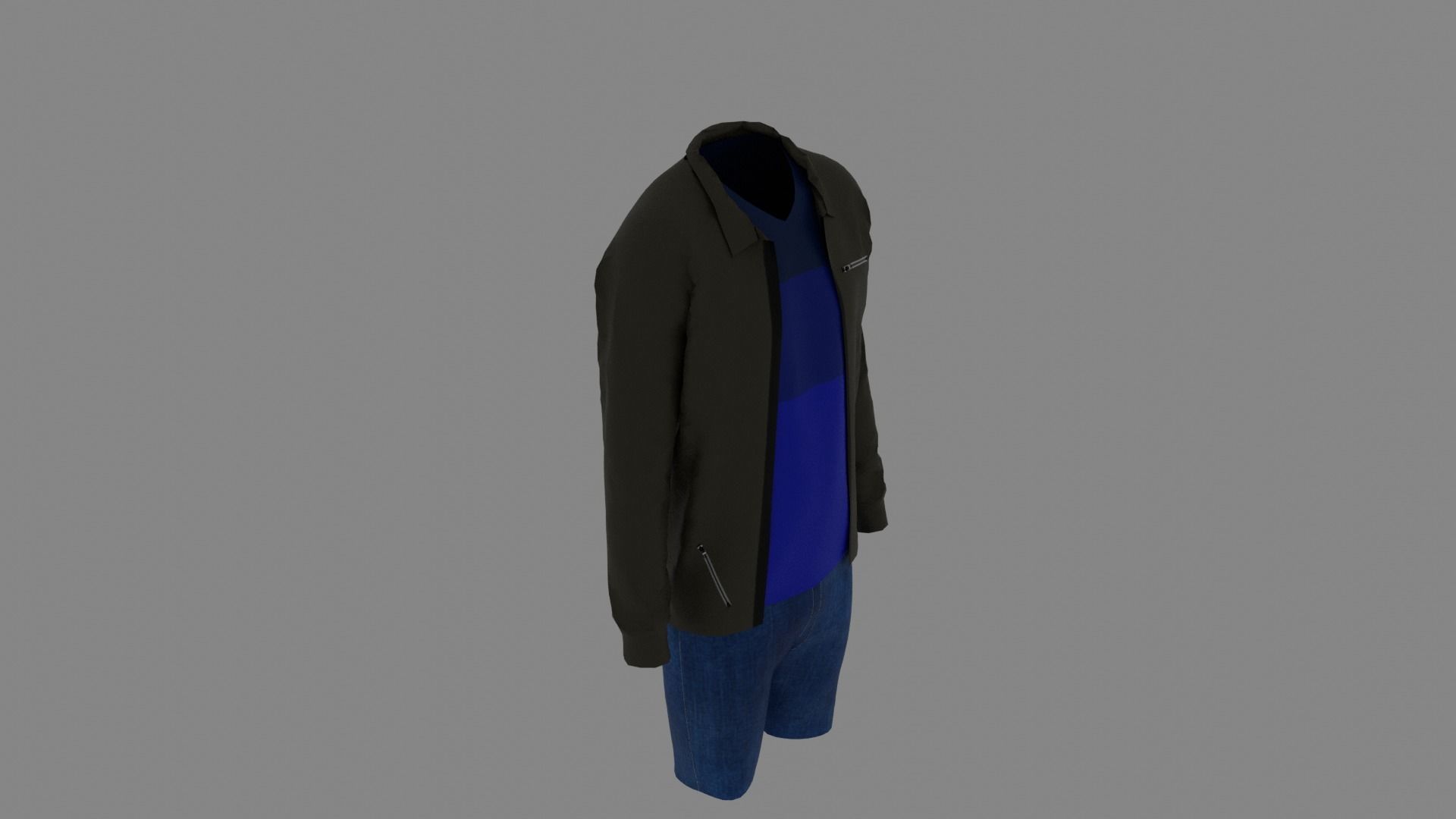 Man Clothes Low-poly 3D model_5